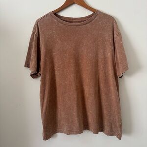 Target Brown Acid Wash Tee - Size XL